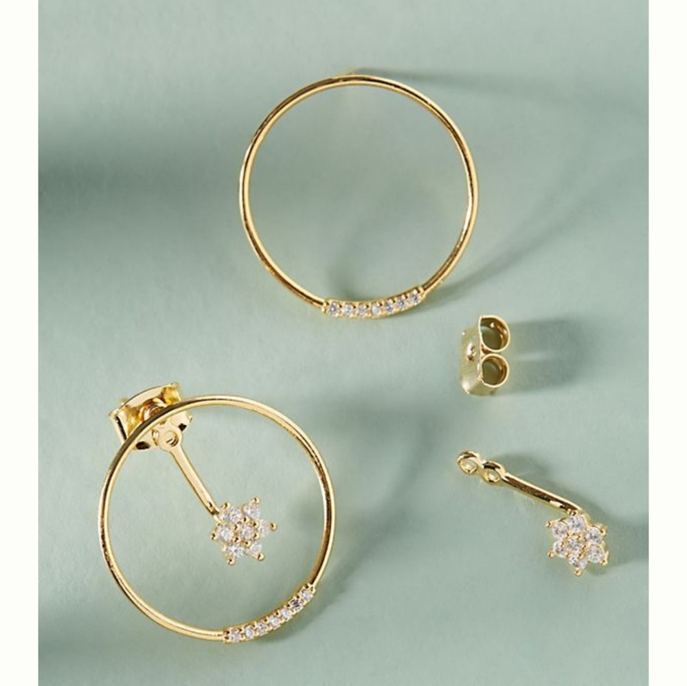 Floating Star Front-Back Earrings